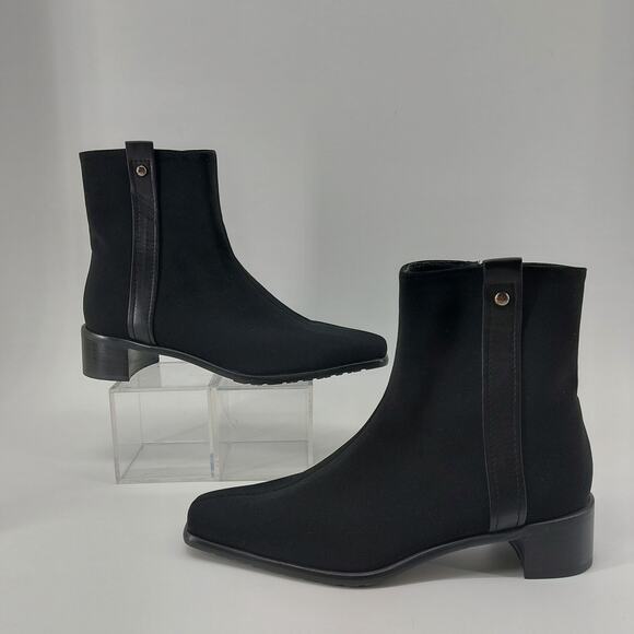 Stuart Weitzman Size 7M Black Womens Ankle Boots Gore-Tex - Picture 2 of 12